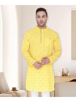 KUONS AVENUE - Men's Viscose Silk Angrakha Festive Long Kurta