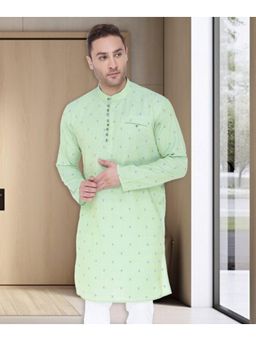 KUONS AVENUE - Men's Viscose Silk Angrakha Festive Long Kurta