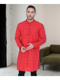 KUONS AVENUE - Men's Cotton Silk Regular Long Kurta