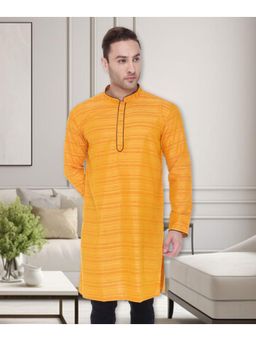 KUONS AVENUE - Men's Cotton Silk Regular Long Kurta