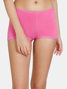 Zivame - Low Rise Full Coverage Boyshort Panty - Ibis Rose