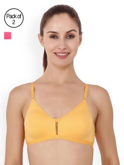 Floret - Pack of 2 Solid T Shirt Bra - Multi-Color