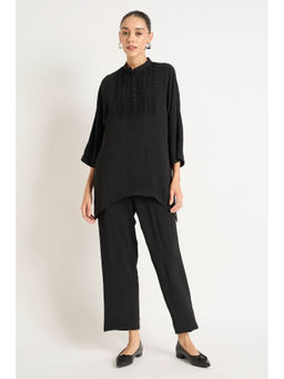 Femmella - Black Yoke Detail Co-Ord (Set of 2)