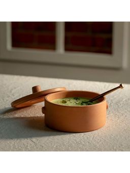 Ellementry - Knurl Terracotta Curd Pot (Small)