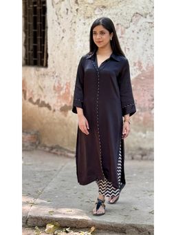 The Hemming Bird - Black Noir Ekaa Modal Kurta with Pant (Set of 2)