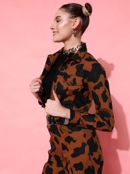 STREET 9 - Brown Cow Print Jacket
