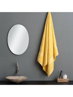 Ddecor Live Beautiful - Yellow Cotton 500 GSM Bath Towel - Pack of 1