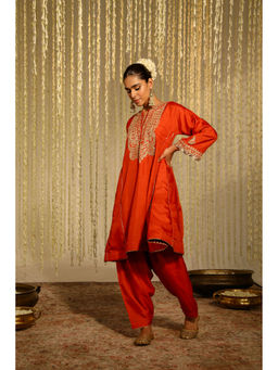 Sheetal Batra - Mehreen Kurta & Salwar-Orange (Set of 2)