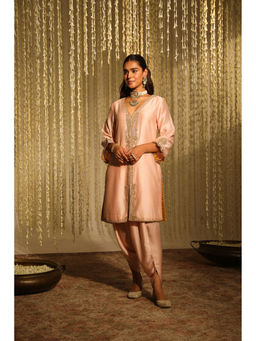 Sheetal Batra - Umrah Kurta & Dhoti-Pink (Set of 2)