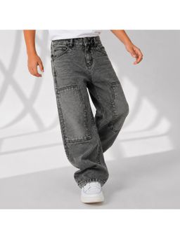 Purple United Kids - Boys Denim Jeans In Grey with Relaxed Fit and Comfort Fabric