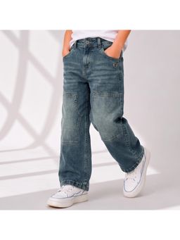 Purple United Kids - Boys Denim Jeans In Blue with Relaxed Fit and Comfort Fabric