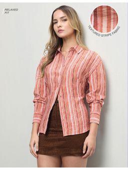 U.S. POLO ASSN. - Women Red Casual Relaxed Fit Shirt