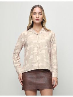 U.S. POLO ASSN. - Women Beige Casual Regular Fit Shirt