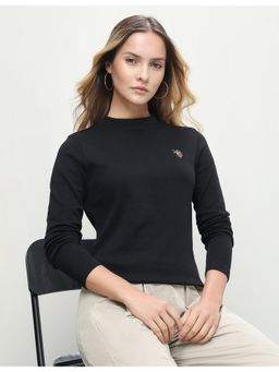 U.S. POLO ASSN. - Women Black Casual Regular Fit T-Shirt