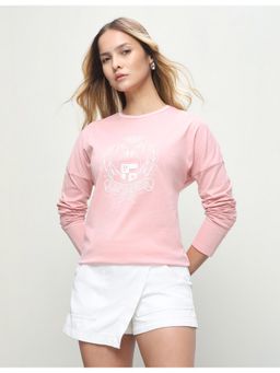 U.S. POLO ASSN. - Women Pink Casual Relaxed Fit T-Shirt