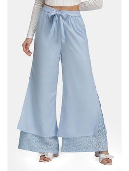 Virgio - Solid Viscose Relaxed Lace-Tie Trousers For Women
