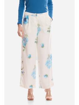 Virgio - Floral Tencel Floral Wide-Leg Trousers For Women