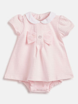 Chicco - Infant Short Sleeve Romper Dress Design Pink