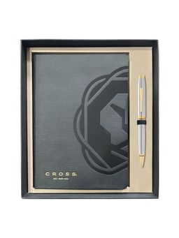 Cross - Coventry Chrome Medalist Ball Point Pen + Cross Journal Gift Set