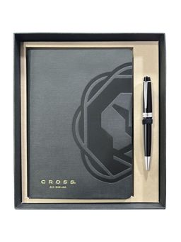 Cross - Bailey Light Black Ball Point Pen + Cross Journal Gift Set