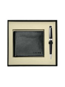 Cross - Bailey Light Black Ball Point Pen + Card Wallet Gift Set