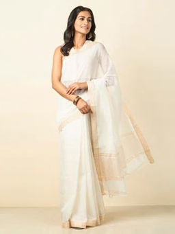 Fabindia - Cotton Woven Fine Border Sari
