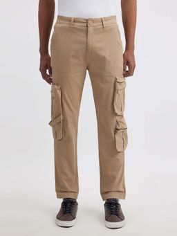 Pepe Jeans - Men Khaki Mid Rise Stretch Cargo