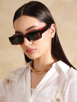 Kazo - Brown Frame & Black Lens Women Sunglasses (DT0798BLACK)