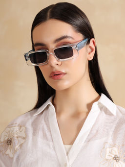 Kazo - Blue Frame & Black Lens Women Sunglasses (DT0798BLUE)