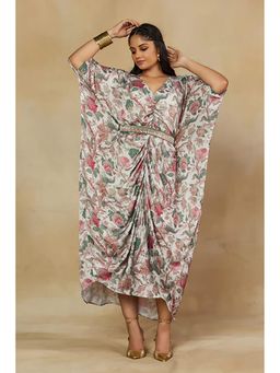 Mamicha - Multi-Color Floral Modal V-Neck Maxi Dress