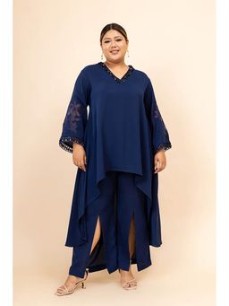 Mamicha - Azra Navy Blue Embroidered Co-Ord Set