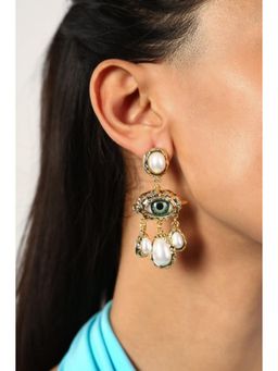 MINJI AND CO. - Women Gold Plating Nazar Charm Drops Earring Stylish Earrings