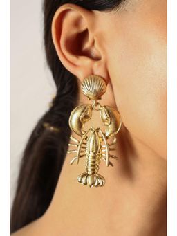 MINJI AND CO. - Women Designer Gold Plating Lobster Gold Plated Antitarnish Earring