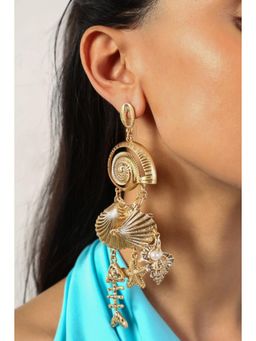 MINJI AND CO. - Women Gold Plating Deep Sea Gold Plated Antitarnish Earring