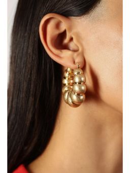 MINJI AND CO. - Women Premium Gold Plating Gold Plated Antitarnish Hoops Fashion Earrings