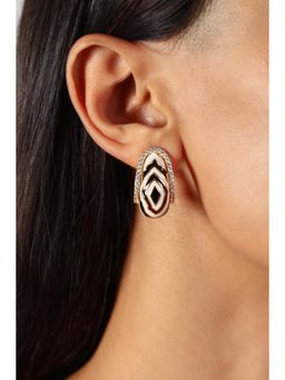 MINJI AND CO. - Women Elegant Gold Plating Black and White Era Antitarnish Earring Party Wear