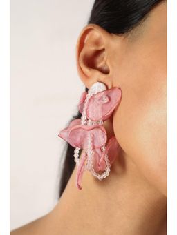 MINJI AND CO. - Women Designer Gold Plating Blush Bubble Bloom Contemporary Earrings