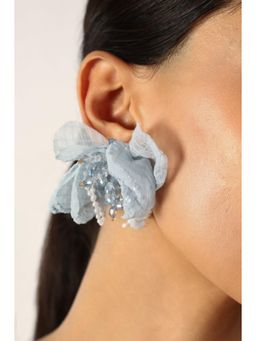 MINJI AND CO. - Women Designer Silver Plating Frozen Floral Classic Earring Contemporary