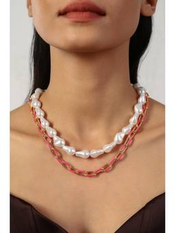 MINJI AND CO. - Women Dual Chain Gold Necklace with Adjustable Chain