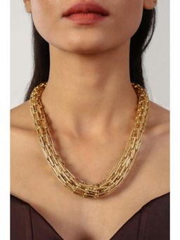 MINJI AND CO. - Women Gold Twiz Necklace with Adjustable Chain