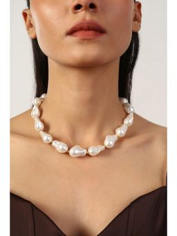 MINJI AND CO. - Women Elegant Pearls Gold Necklace Stylish Necklace