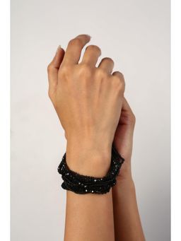 MINJI AND CO. - Women Designer Black Silver Plated Bracelet Contemporary Bracelet