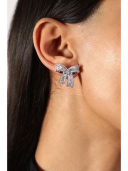 MINJI AND CO. - Women Designer Silver Plating Cute Little Cz Stone Studs Contemporary