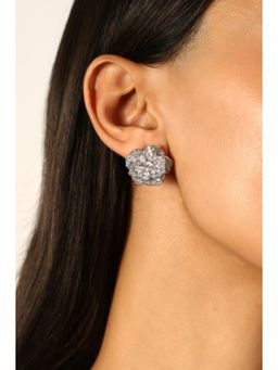 MINJI AND CO. - Women Trendy Silver Plating Small Floral Antitarnish Silver Plating Earring