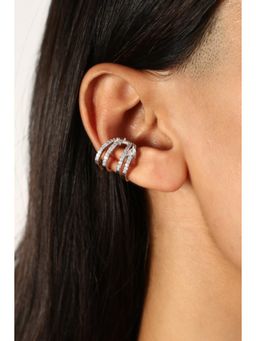 MINJI AND CO. - Women Silver Plating Cz Stone Cuty Ear Cuff Stylish Earrings