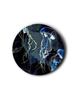 The Artment - Golden Sea Jellies Canvas (matte Finish)- Multi
