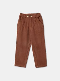 R&B - Cotton Straight Fit Pleated Elastic Waist Boys Trouser