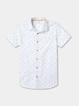 R&B - Cotton Regular Fit Half Sleeve Collar Neck Boys Shirt