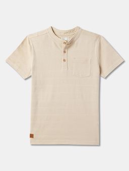 R&B - Cotton Regular Fit Half Sleeve Henley Neck Boys T-shirt