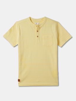 R&B - Cotton Regular Fit Half Sleeve Henley Neck Boys T-shirt